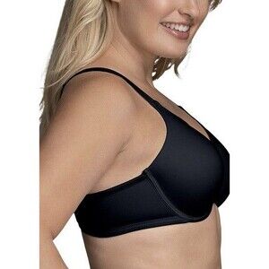 NWT Vanity Fair Beautiful Benefits Contour Back Smoother Bra Black 76380 38 C